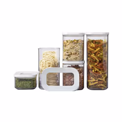 Rosti Mepal 106994030600, Universal containers set, Polyethylene (PE), Styrene Acrylonitrile (SAN), Transparent, White, Detac ...