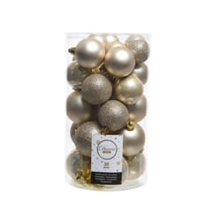 Kaemingk Shatterproof Baubles (Pack of 30) - Pack of 30, Pearl
