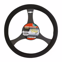 Steering wheel cover; CARPOINT; black 35 Polyester