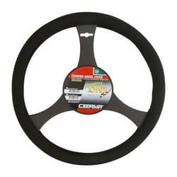 CARPOINT 2561501 Steering wheel cover black 35 Polyester