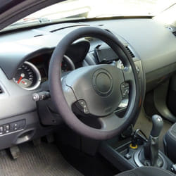 CARPOINT 2561502 Steering wheel cover black 38 Polyester