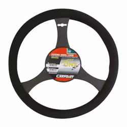 CARPOINT 2561502 Steering wheel cover black 38 Polyester
