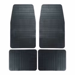 Floor mat set; CARPOINT; Rubber Front and Rear black
