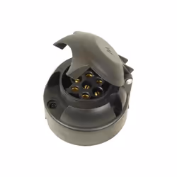 Towbar Socket; CARPOINT; 12 7 Plastic with splash protection cover ISO 1724 N