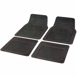 Floor mat set; CARPOINT; Contour; Rubber Front and Rear 4 black