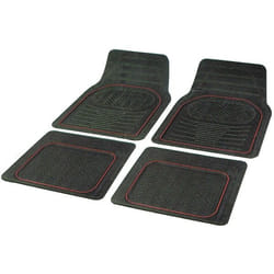 CARPOINT Contour 0314416 Floor mat set Rubber Front and Rear 4 black