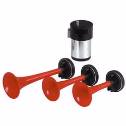 Horn; CARPOINT; 12 H 830Hz ± 5%, M 730Hz ± 5%, L 595Hz ± 5% 117 Triple-tone Trumpet Horn Low Tone, Middle Tone, High Tone Ele ...