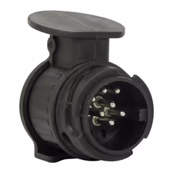 Towbar Socket; CARPOINT; 13 (M), 7 (F) Plastic with splash protection cover ISO 11446, ISO 1724 N