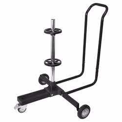 Carpoint Mobile Wheel Stand with Cover Aluminium Black Tyre Rack Holder Set