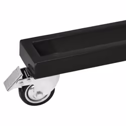 Carpoint Mobile Wheel Stand with Cover Aluminium Black Tyre Rack Holder Set