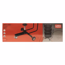 Carpoint Mobile Wheel Stand with Cover Aluminium Black Tyre Rack Holder Set - Additional view 4