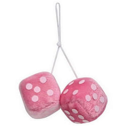 CARPOINT Fuzzy Dice 0510085 Air freshener light pink