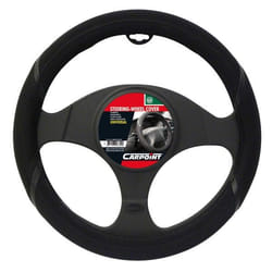CARPOINT 2510101 Steering wheel cover black 37-39 PU (Polyurethane)