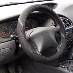 CARPOINT 2510101 Steering wheel cover black 37-39 PU (Polyurethane)