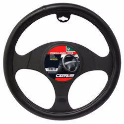 Steering wheel cover; CARPOINT; black 37-39 PVC