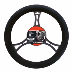 Steering wheel cover; CARPOINT; black 37-39 Polyester