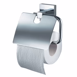 Haceka "Mezzo Chrome Toilet Roll Holder with Lid, Silver