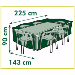 Nature Garden Furniture Cover 90x225x143cm UV-resistant PE Dark Grey 6030602