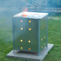 Nature Garden Incinerator Galvanised Steel 46x46x65 cm Rubbish Burner 6070463