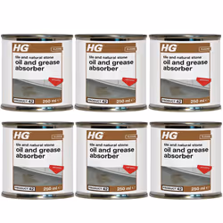 6 x HG Tile and Natural Stone Oil and Grease Absorber (Product 42) - 250ml