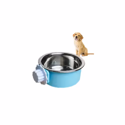 2-in-one dog water bowl cage, crate type water bowl, stainless steel pet hanging bowl, puppy crate water bowl water dispenser ...