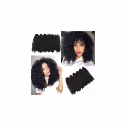 6 Bundles Marlybob Crochet Hair 12 Inch Short Passion Twist Crochet Braids Ombre Kinky Curly Jerry Curls Synthetic Braiding H ...