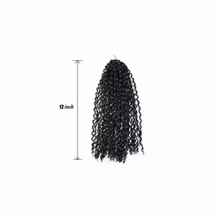 6 Bundles Marlybob Crochet Hair 12 Inch Short Passion Twist Crochet Braids Ombre Kinky Curly Jerry Curls Synthetic Braiding Hair Extension for Black