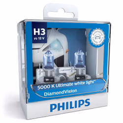 Philips DiamondVision Headlight bulb 12336DVS2, 55 W, 12 V, H3, 5000 K