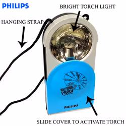 Philips classic reliable compact pocket torch - with hanging strap