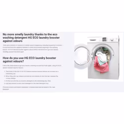 HG Eco Laundry Booster Against Odours 500g Gets Laundry Smelling Fresh