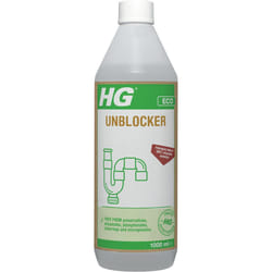 HG ECO Drain Unblocker 1 Litre Kitchen Sink & Bathroom Sink - White