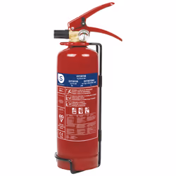 Smartwares FEX-15112 1kg Fire extinguisher powder BB1.4, Powder (Dry chemical), A, B, C, Handheld, 1 kg, Steel, Universal