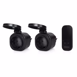 Smartwares SH4-99653 Outdoor mini switch set, Outdoor, Black, 2 channels, Plastic, IP44, Wireless