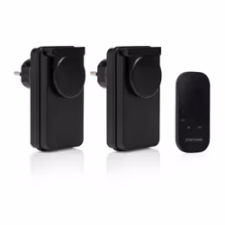 Smartwares SH4-99654 Outdoor switch set, Outdoor, Black, 2 channels, Plastic, IP44, Wireless