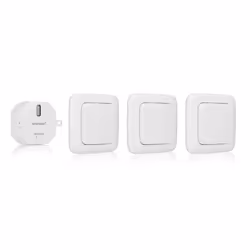 Smartwares SH4-99567 Bedroom light switch set SH5-SET-BS, Lever, Wireless, White, Plastic, IP21, 433.92 MHz, 30 m