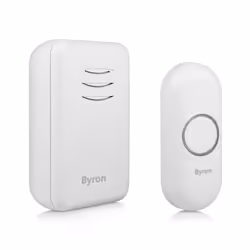 Byron DBY-22311 Wireless doorbell set, White, 80 dB, Home, Office, IP44, Plastic, Digital