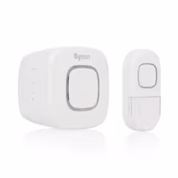 Byron DBY-24721 Wireless doorbell set, White, 85 dB, Home, Office, IP44, 10 pc(s), 1 pc(s)