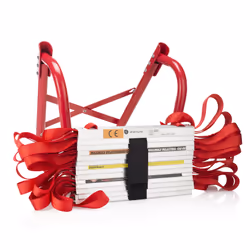 Smartwares 10.015.18 Escape ladder BBVL, Portable fire escape ladder, 450 kg, Red, 4.5 m