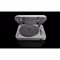 Lenco L-85, Belt-drive audio turntable, Semi Automatic, Silver, 33,45 RPM, MP3