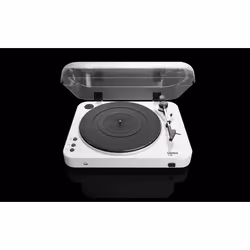 Lenco L-85, Belt-drive audio turntable, Semi Automatic, White, 33,45 RPM, MP3