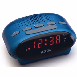 Ices ICR-210, Clock, FM, PLL, LED, 1.52 cm (0.6"), Blue, 3 V