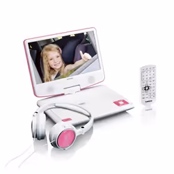 Lenco DVP-910 Portable DVD player Convertible 22.9 cm (9") Black, Pink - Additional view 2