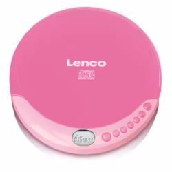 Lenco CD-011, 190 g, Pink, Portable CD player