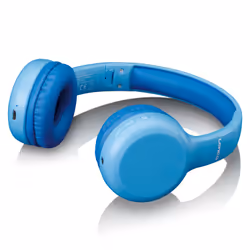 Lenco HPB-110 Kids Kopfhörer BT blau 85DB Limite akku stickers Headset Wired & Wireless Head-band Micro-USB Bluetooth Blue