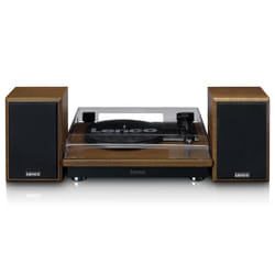 Lenco LS-100WD audio turntable Belt-drive audio turntable Black, Oak Automatic