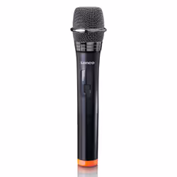 Lenco MCW-011BK, Stage/performance microphone, Wireless, 6.35 mm (1/4"), 15 m, 863-869 MHz, Black