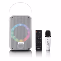Lenco BTC-060WH, 2.0 channels, Wired & Wireless, 20 W, White