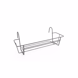 elho Green Basics Balcony Rack 80cm, Metal, Black, Rectangular, Outdoor, 100%, 8000 mm