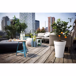 elho loft urban round high 35 Outdoor Pot planter Freestanding Polypropylene (PP) White - Additional view 4