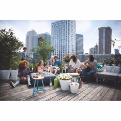 elho loft urban round 50 Outdoor Pot planter Freestanding Polypropylene (PP) White - Additional view 5